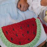 Acorn Straw Bag - Watermelon Segment