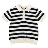 Nature Baby Stevie Polo - Navy Bold Stripe