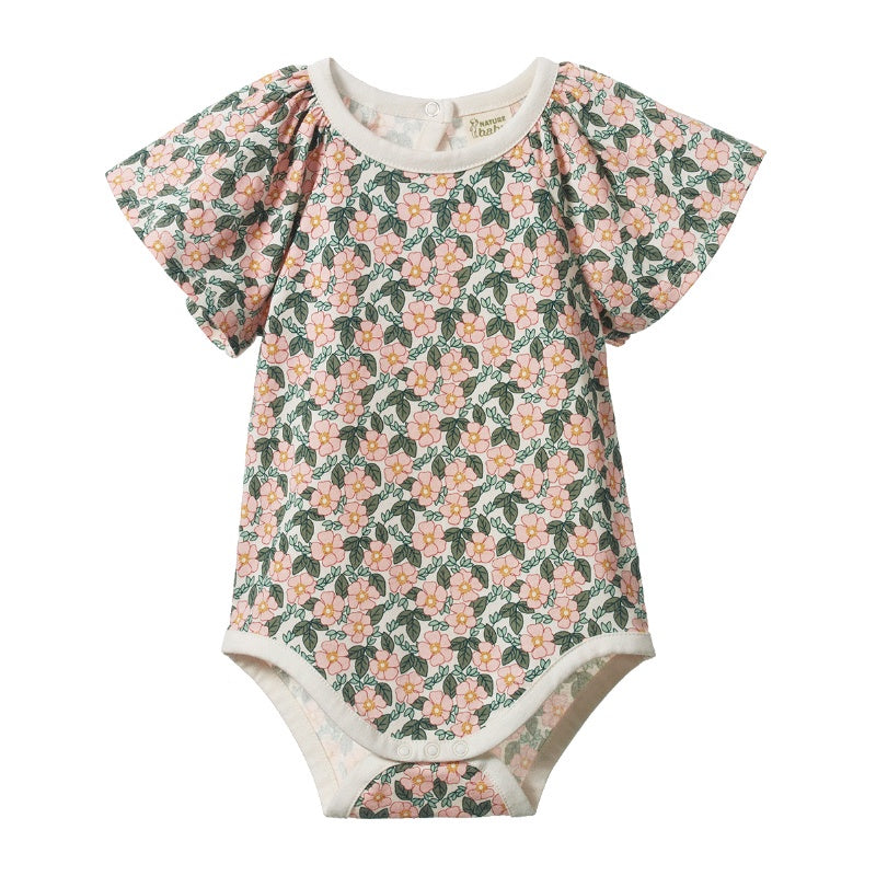 Nature Baby Faye Bodysuit - Garland Print