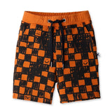 Minti Sketchy Grid Short - Orange