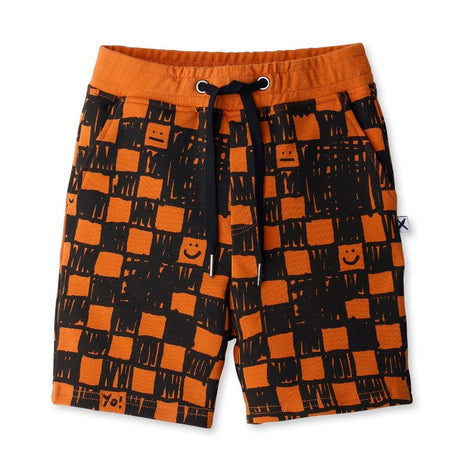 Minti Sketchy Grid Short - Orange