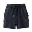 Minti Blasted Deluxe Cargo Short - Black Wash