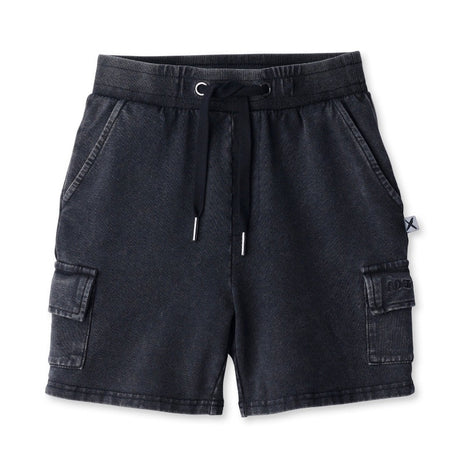 Minti Blasted Deluxe Cargo Short - Black Wash