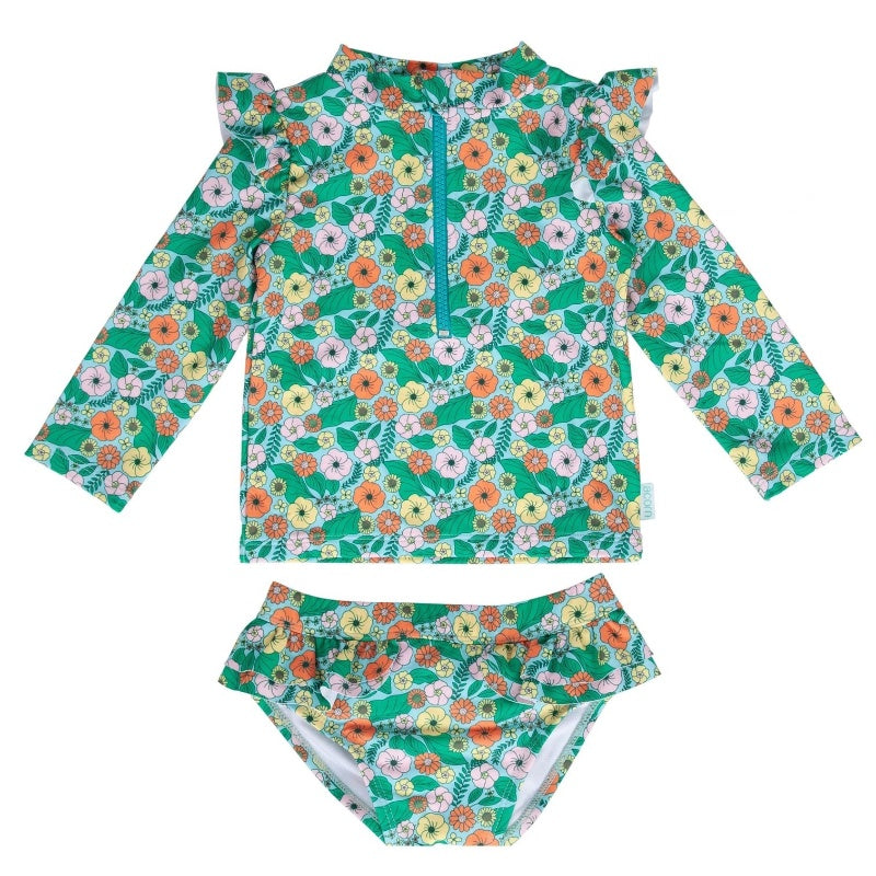 Acorn Zip Rashie Top & Shorts - Eden