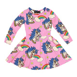 Rock Your Baby LS Dress - Unicorn Daisy