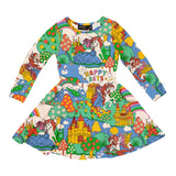 Rock Your Baby LS Dress - Happy Land Green