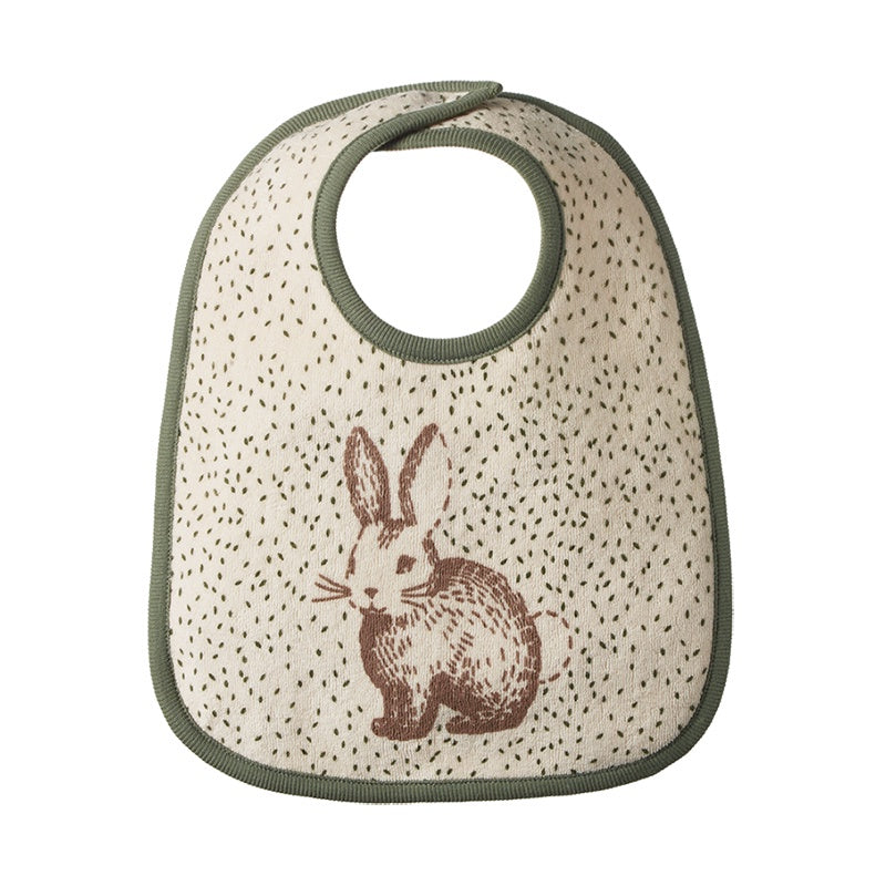 Nature Baby Reversible Bib - Rabbity Print