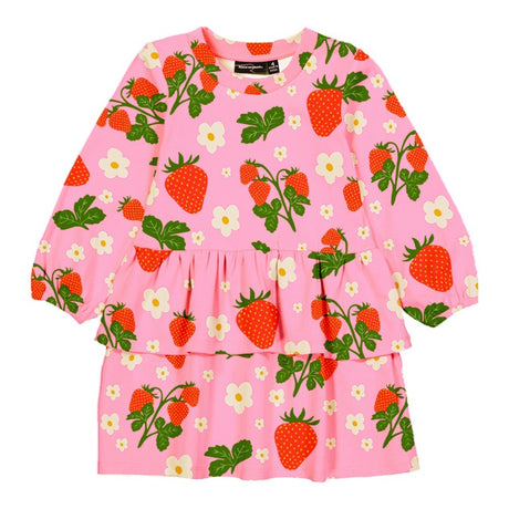 Rock Your Baby LS Frill Dress - Strawberry