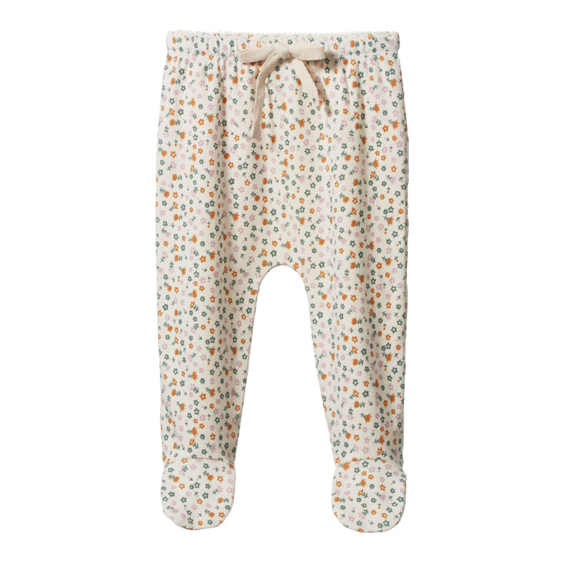 Nature Baby Footed Rompers - Pollyanna Print