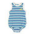 Goldie + Ace Waffle Bubble Romper - Blue