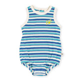 Goldie + Ace Waffle Bubble Romper - Blue