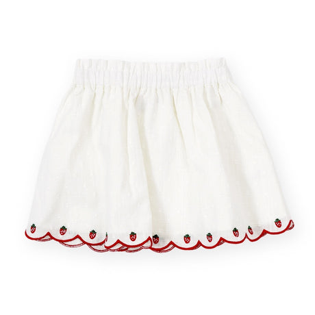 Goldie + Ace Scallop Hem Skirt - Strawberry