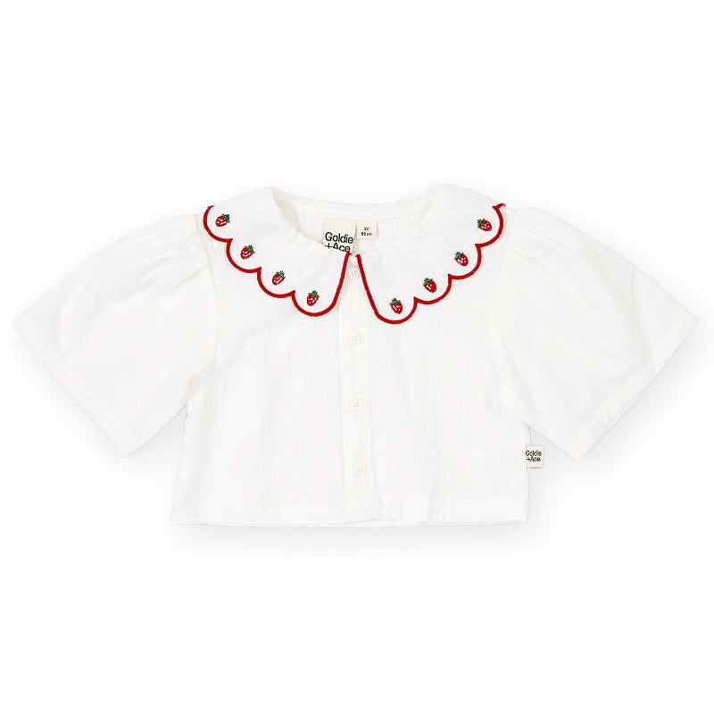 Goldie + Ace Scallop Collar Blouse - Strawberry
