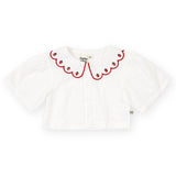 Goldie + Ace Scallop Collar Blouse - Strawberry