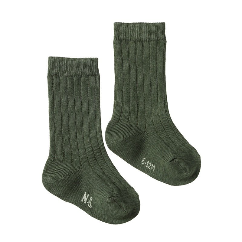 Nature Baby Organic Cotton Rib Socks - Thyme