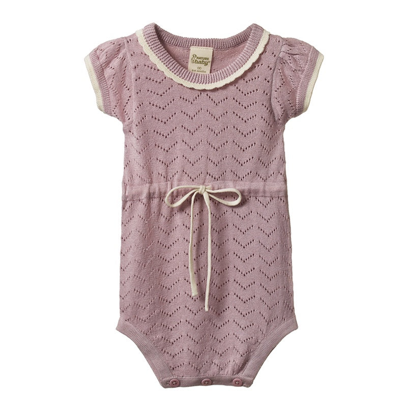 Nature Baby Lottie Suit - Pointelle Lilac