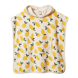Nature Baby Organic Cotton Poncho Towel - Lemon Print