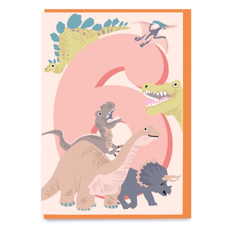 Age 6 Card - Dinosaurs