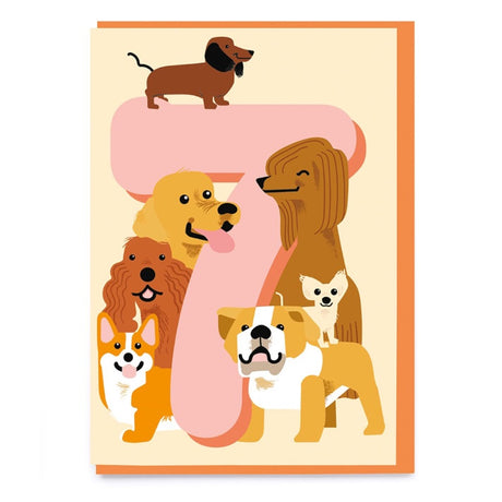 Age 7 Card - Dogs