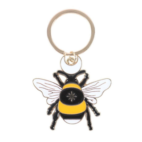 Metal Enamel Keyring - Forest Bee