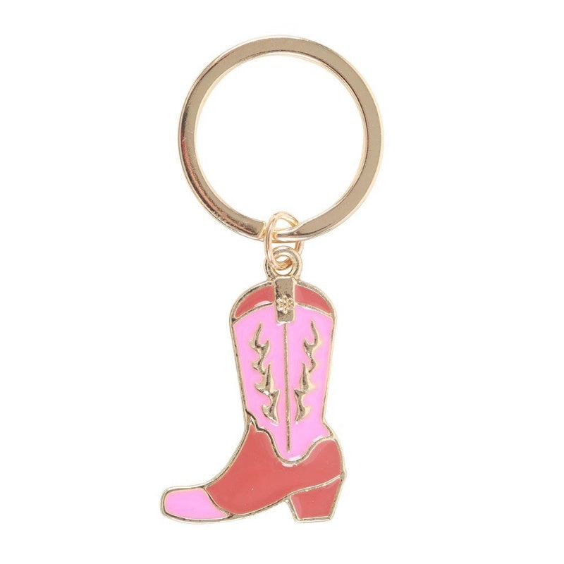 Metal Enamel Keyring - Cowboy Boot