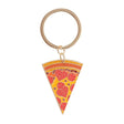 Metal Enamel Keyring - Pizza Slice