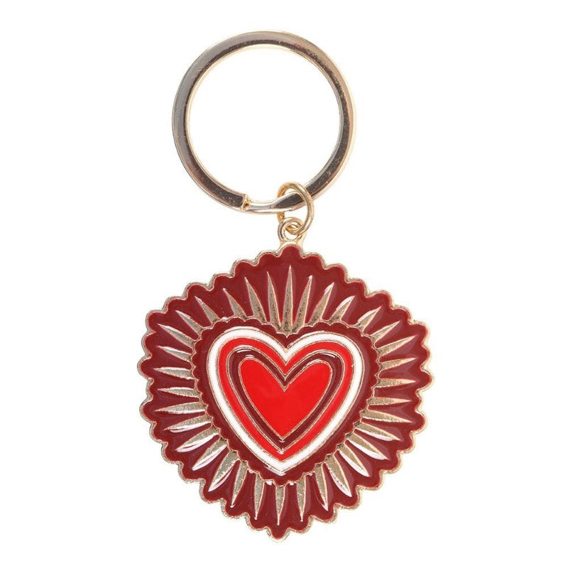 Metal Enamel Keyring - Sacred Heart