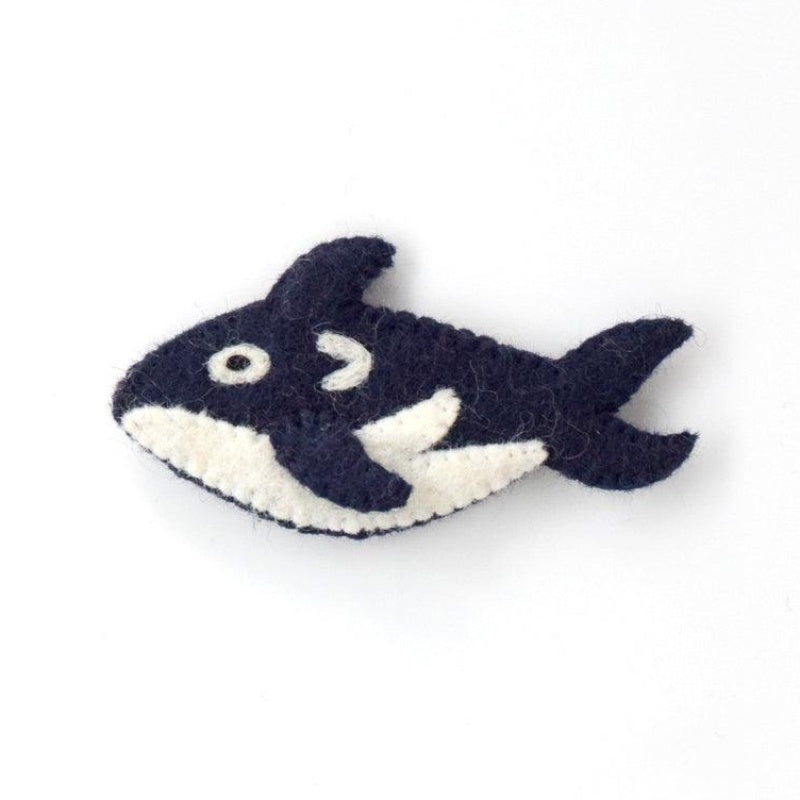 Felt Finger Puppet - Orca
