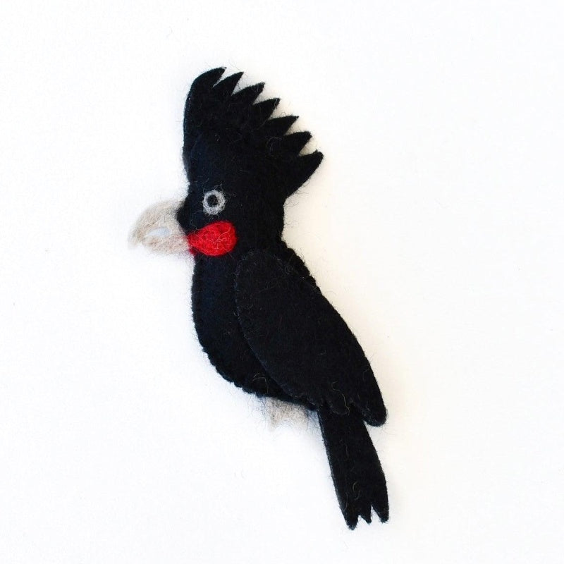 Felt Finger Puppet - Palm Cockatoo