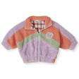 Goldie + Ace Frankie Sherpa Jacket - Lilac/Peach/Mint
