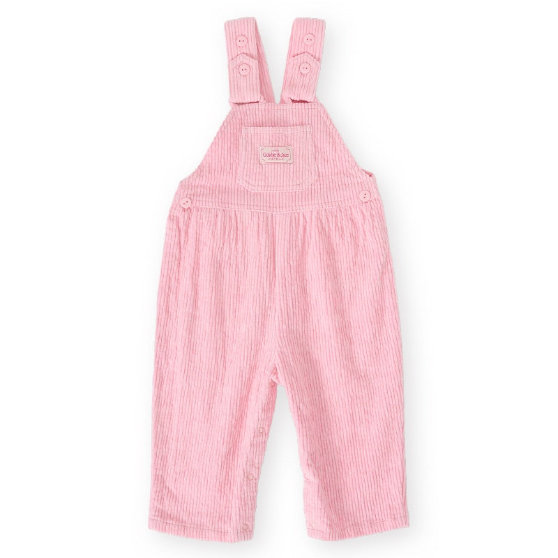 Goldie + Ace Sammy Corduroy Overalls - Sweet Pea