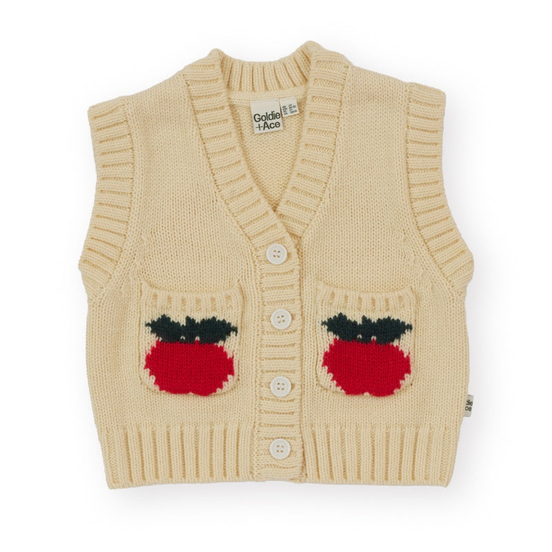 Goldie + Ace Knit Vest - Apple Pocket