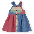 Goldie + Ace Heidi Pinafore - Patchwork Stripe