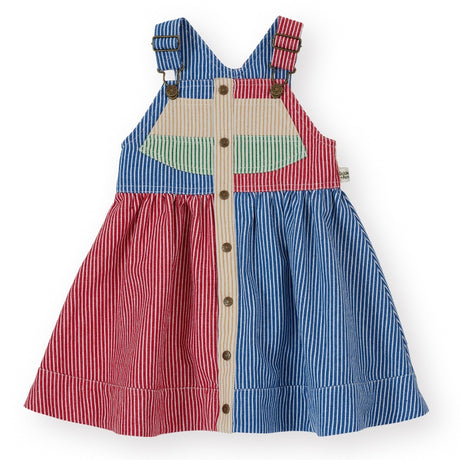 Goldie + Ace Heidi Pinafore - Patchwork Stripe