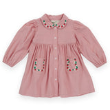 Goldie + Ace Corduroy Collar Dress - Wild Strawberry
