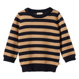 Nature Baby Merino Pullover - Navy/Caramel
