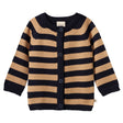 Nature Baby Merino Cardigan - Navy/Caramel