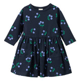 Nature Baby Long Sleeve Twirl Dress - Winter Berry Navy