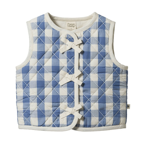 Nature Baby Marlo Quilted Vest - Bluebelle Check