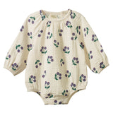 Nature Baby Meadow Bodysuit Muslin - Winter Berry