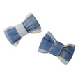 Nature Baby Bow Hair Clips 2PK - Bluebelle Check