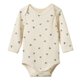 Nature Baby Long Sleeve Bodysuit - Pointelle Winter Berry