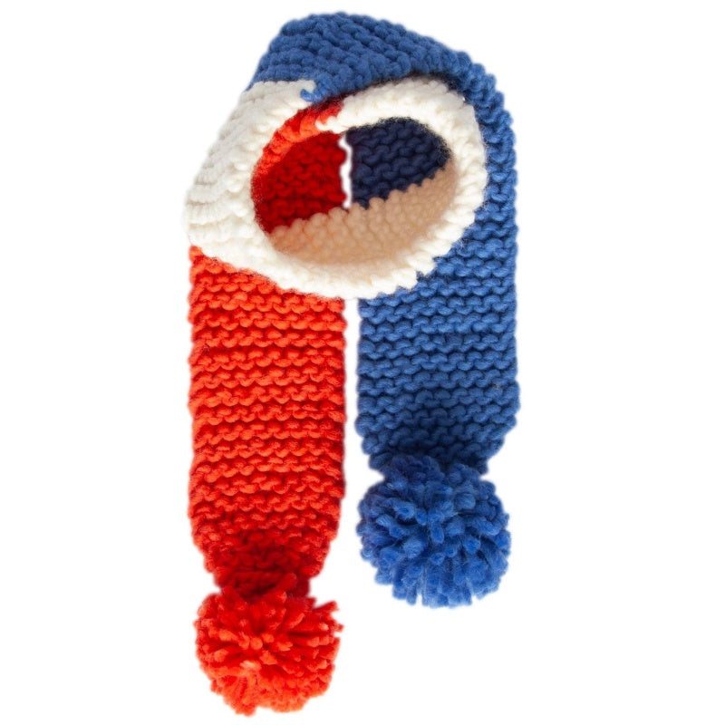 Acorn Teddy Scarf  Blue/Red