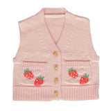 Acorn Merino Vest - Strawberry Fields
