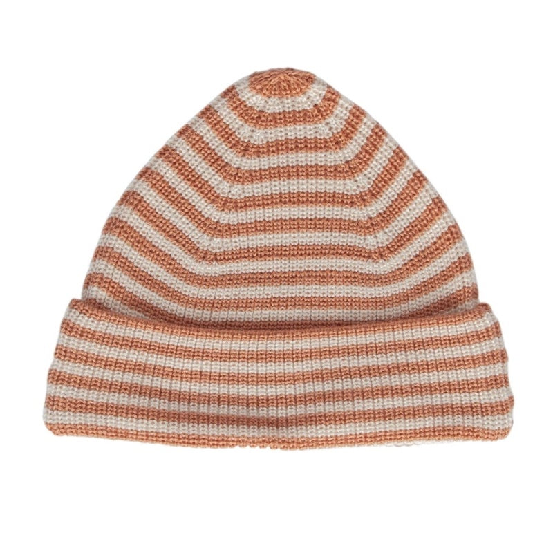 Acorn Berlin Merino Beanie - Biscuit/Cream Stripe