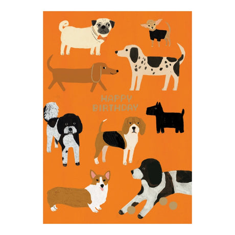 Happy Birthday Card - Glass Menagerie Dogs