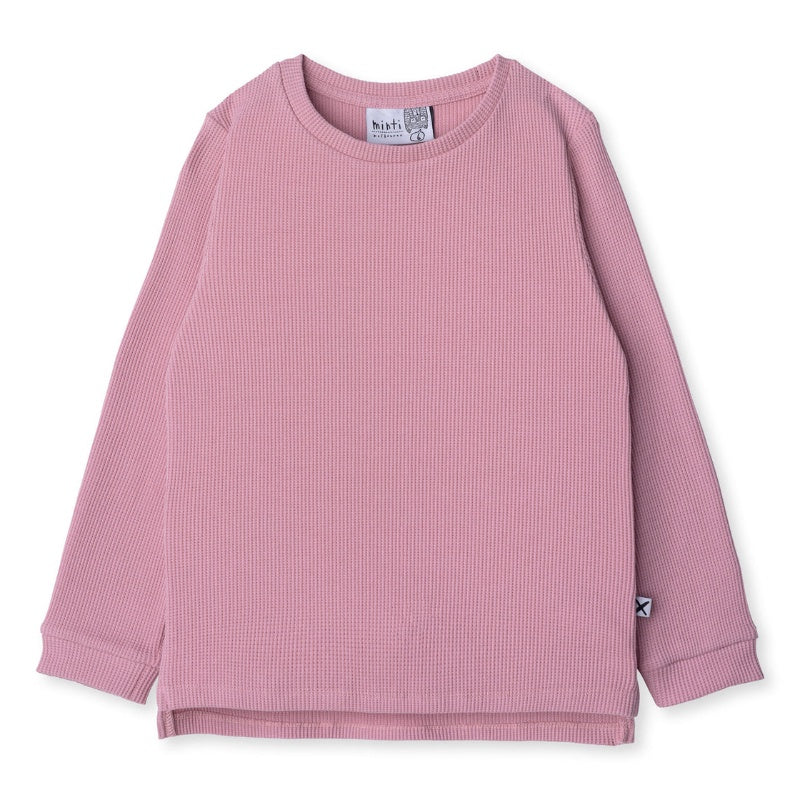 Minti Waffled Tee - Muted Pink