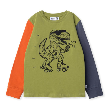 Minti Rolling Rex Tee - Olive/Orange/Dark Grey