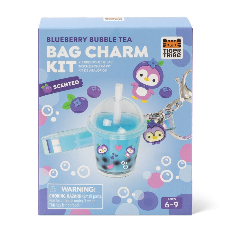 Tiger Tribe Bag Charm Kit - Blueberry Bubble Tea