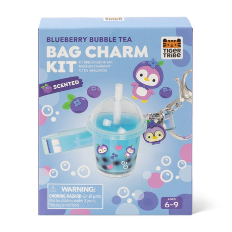 Tiger Tribe Bag Charm Kit - Blueberry Bubble Tea
